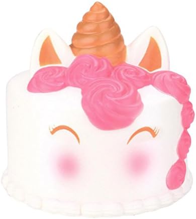 Clearance BESTOPPEN Cute Cartoon Galaxy Unicorn Cake Squishies Jumbo Cream Scented Slow Rising Toy, 11cm Kawaii Squishy Slow Rising Squeeze Toy Stress Reliever Toy Exquisite Kid Soft Toy Key Cell Phone Pendant Strap Gift (pink 2)
