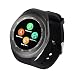 Produktbild YUNTAB Watch Bluetooth Smart Watch Fitness Handgelenk-Verpackungs-Uhr-Telefon Touch Screen für iPhone Samsung HTC LG Android Phone Smartphone mit SIM-Karte (Schwarz)