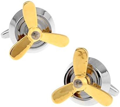 Propeller Blades Electroplating Cufflinks Cuffs Fashion Weddings Gifts,Gold-M