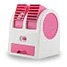 Produktbild QINAIDI Mini Portable USB Lüfterkühlung - Portable Desktop Dual Bladeless Kleine Klimaanlage Fans - Air Lüfter Für Büro und Zuhause,Pink