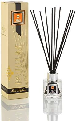 Natural Reed Diffuser - Long-lasting &amp; Healthy - Beautiful Perfumes that Compliment You - Fragrances for 2 - 3 months (50 ml) - by PAIRFUM - Perfume: Cognac &amp; Vanilla - with Black Reeds