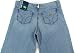 MISS SIXTY "Superbritt Marlene" womens flared pants retro with rhinestone (sky blue)