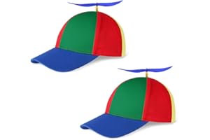 SIEBOLD CappelliCappello elica Elicottero Arcobaleno,Bambini Cotone Elicottero Elica Secchio cap Blocco ColoreLibellula Perline Estate Cappellino da Baseball Cappello Festa