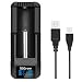 Produktbild iEGrow LCD Akku Ladegerät Li-ion USB Batterien Ladegerät Ladestation mit LCD für 18650, 18500, 26650 3.7V Li-Ionen-Akku Batterien (1 LCD)