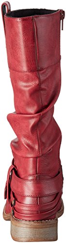 Rieker 95678 - Botas altas para mujer, color Rojo (wine/35), talla 40 EU