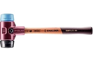 Simplex Schonhammer, TPE-soft / Gummikomposition; mit Tempergussgehäuse und hochwertigem Holzstiel | D=50 mm | 3012.050