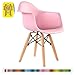 Produktbild Decopresto 1 x Kid Sessel skandinavisch Beine: Naturholz Sitz: Rosa DP-DAWKL-PI-1P
