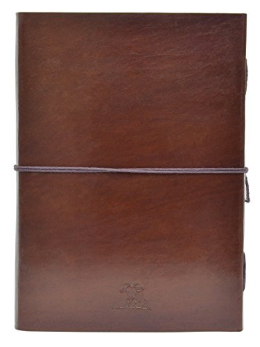 Notizbuch Gusti Leder „Ela“ DIN B5 Echtes Leder | Handgeschöpftes Papier Nachfüllbare Seiten | Recyclebar | Traditionelles Lederaccessoire Blanko Glatt Ohne Motiv P17 - 6