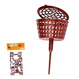  Dünger-Korb mit Pin und Deckel gross 4,5 cm Ø 10er Pack 61048