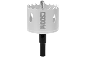 CSOOM Scie-cloche bimétallique M42, 50 mm, blanche, pour outils de perçage dans le bois, le plastique, les plaques de plâtre et la tôle