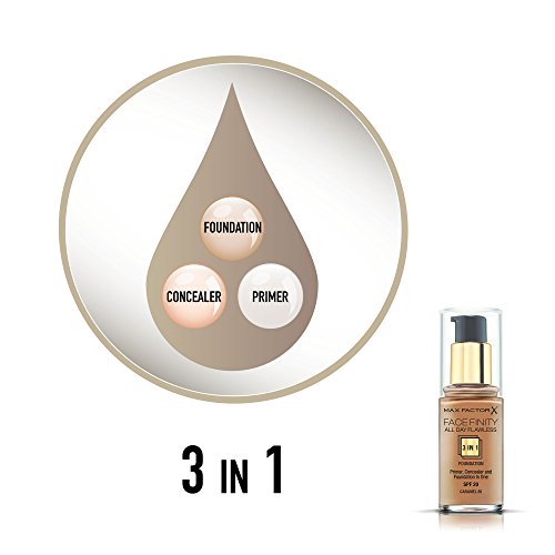 Max Factor All Day Flawless 3 in 1 Foundation 85 Caramel, 1er Pack (1x 30 ml) - 4