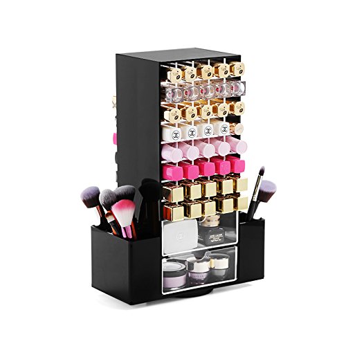 Lippenstiftständer für ca. 80 Lippenstifte Nagellackständer Mascaraständer Kosmetikständer Kosmetikaufbewahrung Lippenstifthalter Pinselhalter Pinselständer Ständer Acrylständer Aufbewahrungsbox Aufbewahrung für Lippenstifte von der Marke MyBeautyworld2