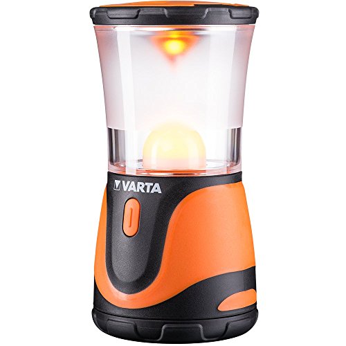 Varta 3 Watt LED Outdoor Sports Comfort Lantern 3D Leuchte Lampe, spritzwassergeschützt, mit 10 Watt bernsteinfarbener LED für weniger Insekten - 6