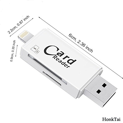 Honktai Lightning SD & Micro-SD-Kartenleser OTG Adapter IOS Gerät für iPhone 7/5/5S/6/6S iPad & Computer - 5