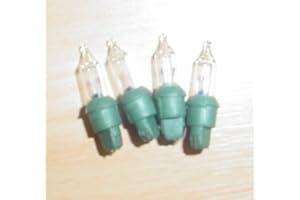 MRS CHRISTMAS LTD 4 Clear Push In Spare Bulbs 2.5v 0.24w with one prong (SB130)