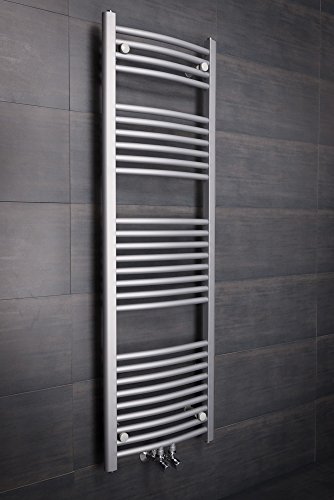 Preisvergleich Produktbild Handtuchheizkörper Badheizkörper Handtuchwärmer 1450x450mm Silber