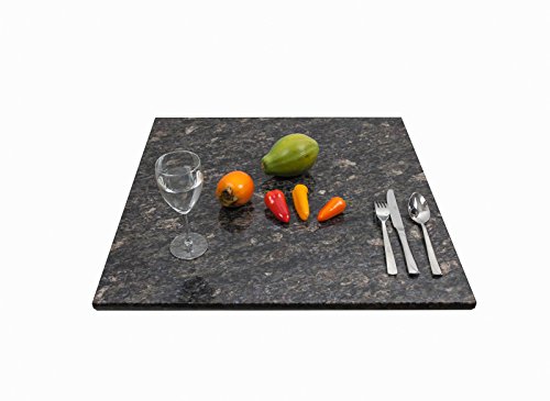 Große Arbeitsplatte Küchenplatte, Servierplatte oder Tischplatte aus poliertem Granit, Unikat Handarbeit 62 x 60 x 1,8 cm, 14KG - 2