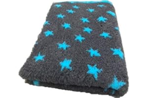 Vetbed - Drybed I anthracite avec étoiles turquoise I 100 x 150 cm.