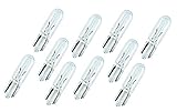10er Pack (10 Stück) Glassockellampe W1,2W 12Volt / 1,2...