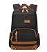 Produktbild SHINING KIDS Schultasche Herren Rucksack Reise Outdoor Bergsteigen Tasche Wasserdicht Leinwand College Laptop Bag 18 Zoll,Black