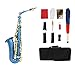 LVSSY-Professionelle Altsaxophone Messing Body Kit E-Flat Altsaxophon Anfänger Instrument 5 Farben Spielen,Blau