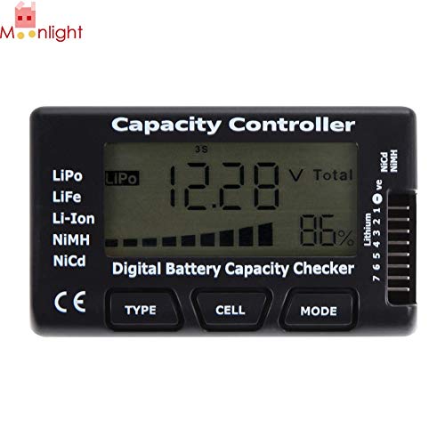 Preisvergleich Produktbild LDCRE Praktische Batterietester LCD-Digitalanzeige, die Details über Batteriekapazität Spannungsprüfer für LiPo LiFe Li ermittelt