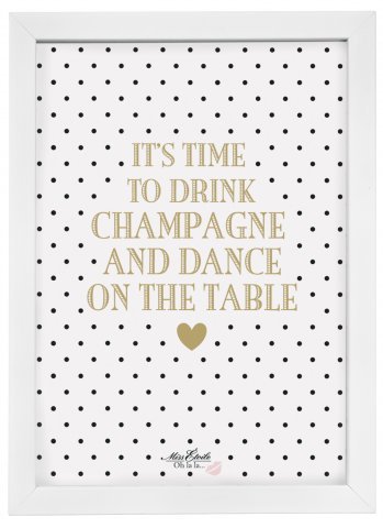 Preisvergleich Produktbild Miss Etoile Poster mit Rahmen 'It's time...'