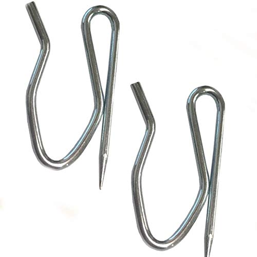 iTop3te Metal Curtain Pin Hooks, 100 Pieces Heavy Duty Zinck Plated Pinch Pleat Pencil Pleat for Window Curtain Door Curtain and Shower Curtain