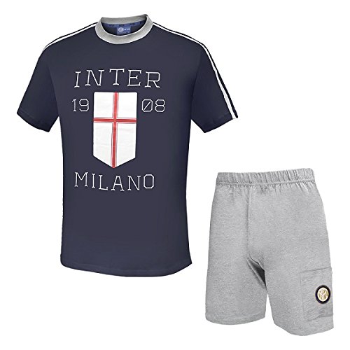 Pigiama / Homewear Corto INTER Prodotto Ufficiale PLANETEX Jersey Art.14048 ( Navy - 52 / XL)