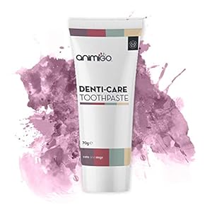 Animigo Pasta de Dientes para Perros y Gatos | Cuidado Dental Comestible para Mascotas | Limpieza Dental, Cuida los Dientes, Encías y Reduce Mal Aliento | con Calcio y Vitamina C | Pasta Dental 70gr