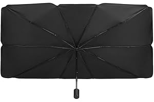 NC Car Windshield Sun Shade Foldable car Sun Umbrella,Blocks UV Rays Sun Visor for car[48 25.6 inches (122 * 65 cm)] Fit Most Vehicle