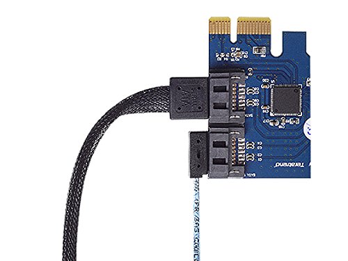 SilverStone SST-CP11 – SATA III 6 Gbps Kabel, ultra-dünn, um 90° abgewinkelte Anschlüsse, 30 cm, blau - 6