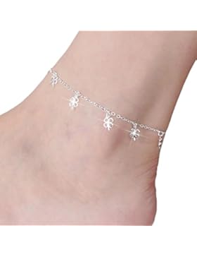 Westeng Fußkette Damen Mode Fuß Schmuck Klee Fußkettchen Strand-Hochzeit Kette