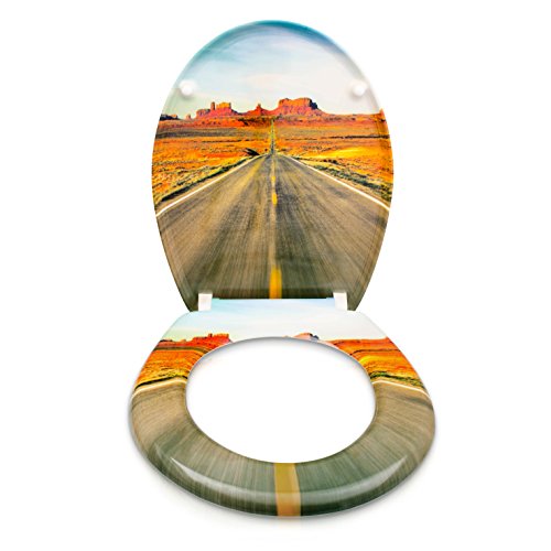 WC Sitz mit Absenkautomatik – „Grand Canyon“ Design – Toilettendeckel mit Motiv aus Duroplast inkl. Montagesatz – VENKON - 2
