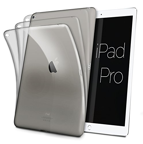 iPad Pro Hülle| ORIGINAL Urcover® Soft Crystal klare Schutzhülle Tasche für Apple neues iPad Pro 12.9" iPad Pro Cover Etui Case [deutscher Fachhandel] Schwarz Transparent
