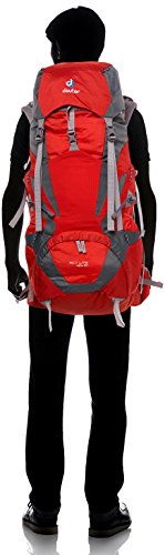 Deuter Act Lite 40 + 10 Mochila para Senderismo, Unisex Adulto, Rojo (Fire/Granite), 40 l - Deuter