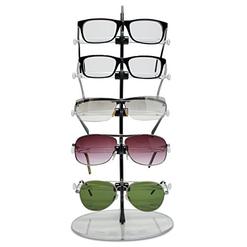 VENKON – Brillenregal für 5 Paar Brillen Organizer Sonnenbrillenablage – 35 x 16 cm - 2