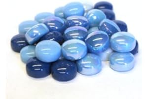 HOBBY ISLAND MOSAICS Glass Mosaic Tile Drops Turquoise Optic Drops