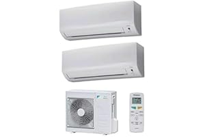 DAIKIN - Climatisation Dual Split 9000 + 9000 Btu, Classe A++/A++ Gaz R32 Série Siesta Classic