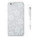 Produktbild Grandoin iPhone 6S /6 Plus Hülle, 2 in 1 Ultra Dünne Schale Luxus Ultra Dünn Weich TPU Bumper Case Silikon Schutzhülle für Apple iPhone 6S /6 Plus 5.5" (weiße Rose)