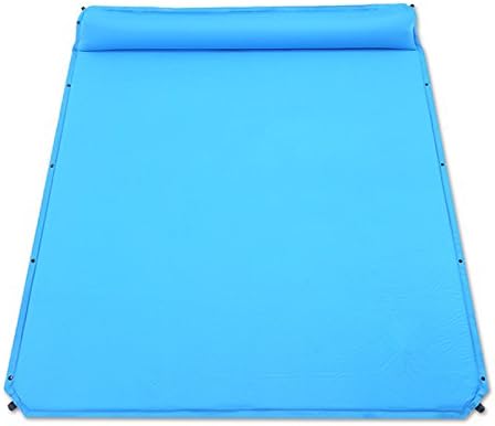 ZQ@QXDouble inflatable cushions outdoor tent mat 190*160*3cm,Blue