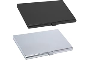 YATEICBC 2 x Porta biglietti da visita in alluminio super leggero,porta carte di credito, porta biglietti da visita in lega di alluminio, porta biglietti da visita tascabile porta.