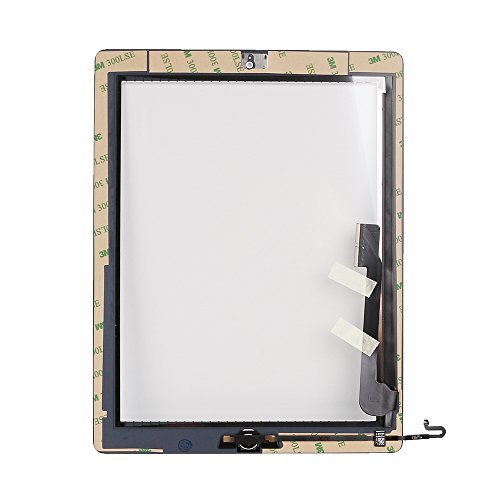 Frontglas Ersatzglas Display Glas für iPad 4 mit Digitizer, Home Button und integriertem Klebepad (Schwarz) - 3
