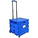 Produktbild WOLTU EW4806bl Einkaufswagen 64L Einkaufstrolley Einkaufsroller Shopping Trolley klappbar bis 35kg mit Deckel Blau