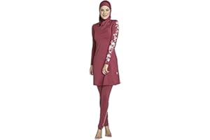 NADAMUSUM Muslimischen Damen Badeanzug Muslim Islamischen Full Cover Bescheidene Badebekleidung Modest Muslim Swimwear Beachwear Burkini