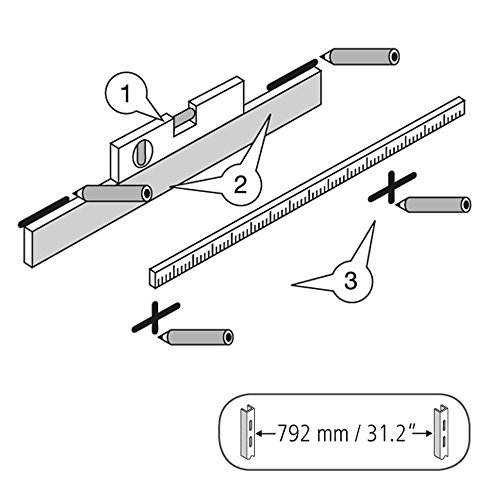 Element System Werkzeuglochwand aus Metall plus 18 teilig Werkzeughalterset inklusive Schrauben und Dübel, weiß, 11300-00000 - 3