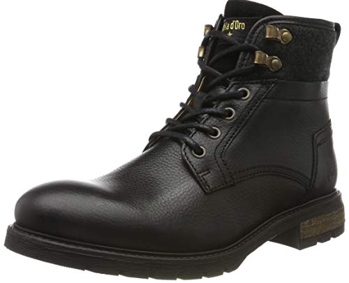 Pantofola d'Oro Levico Uomo High, Stivali da Motociclista, Nero (Black .25y), 43 EU