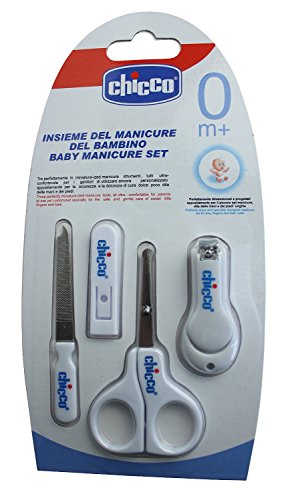 Original Baby Manicure Set Contains Scissors, Mini Nail Clippers and Delicate file In White