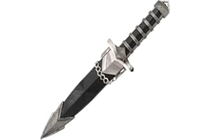 ECOMMUR Daga Antigua Negro/níquel S0509 | Cuchillo-puñal templario histórico de coleccionista con Vaina. Colección de artículos Antiguos…