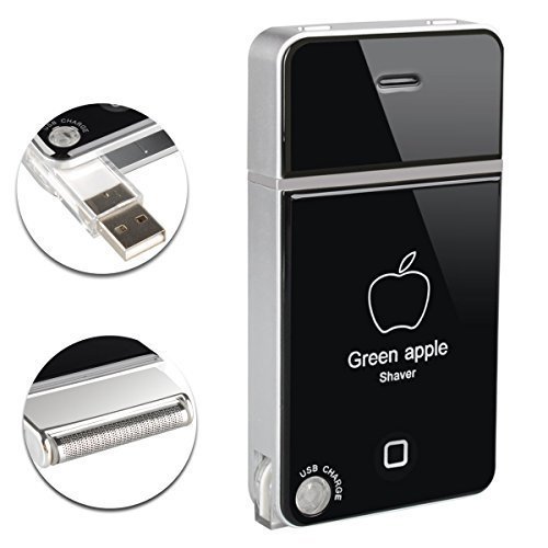 OFTEN (TM) Electric Cordless USB Single Head Foil Shaver Stainless Steel Blade (Black)